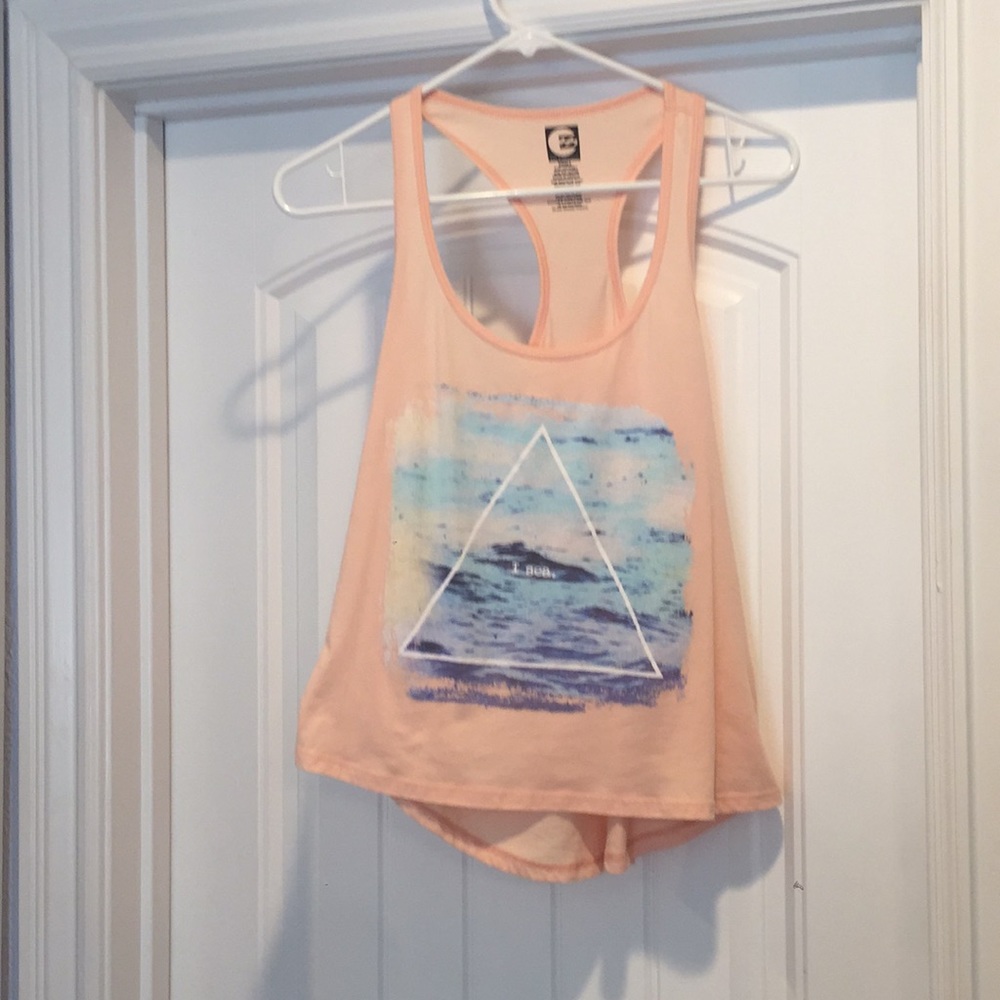 Billabong coral tank top with cute ocean design